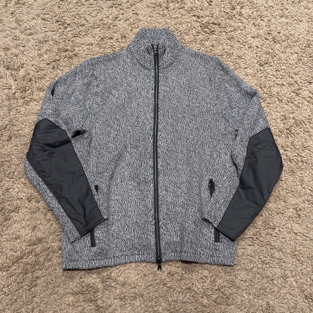 Men’s RLX Ralph Lauren Gray Sweater Full Zip Golf Jacket Medium